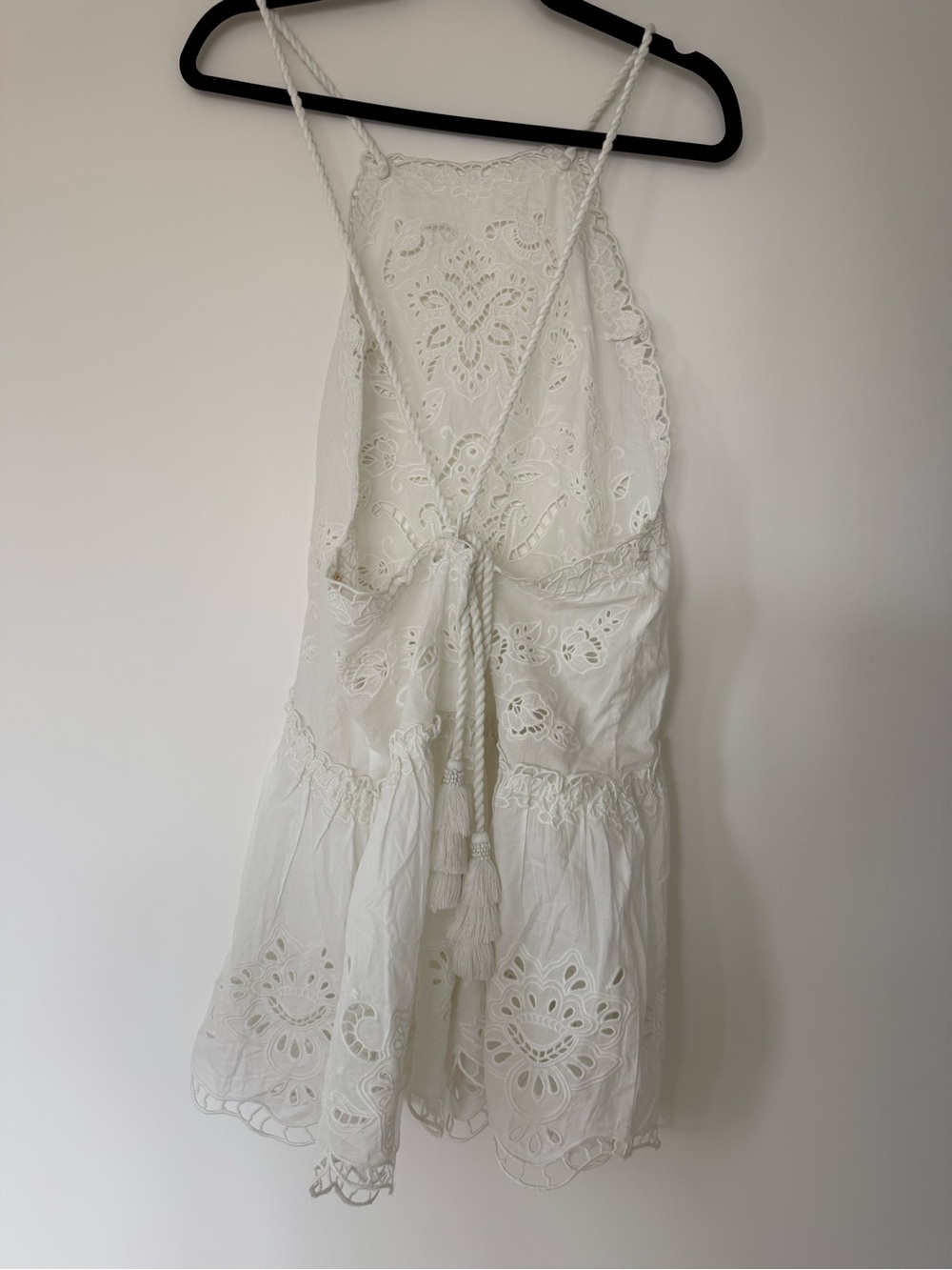FARM Rio - White Richilieu Mini Dress
White Eyelet Halter Mini Dress - Picture 5 of 8